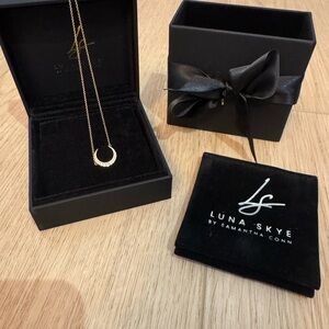 Luna Skye by Samantha Conn Gold Crescent Necklace